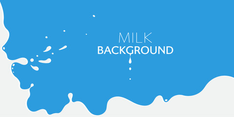Fresh milk splashing background vector illustration