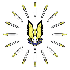 Special Air Service Badge Spoof Logo
