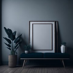 interior decor of a living room created with Generative AI technology