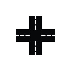 intersection icon. solid icon