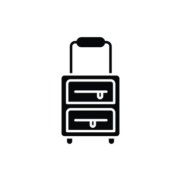 Suitcase Icon. Solid Icon