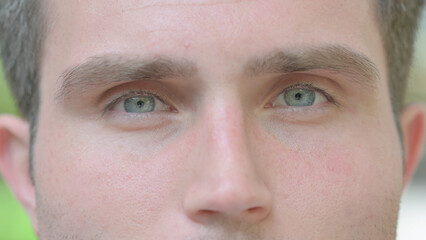 Fototapeta premium Close up of Young Man Eyes