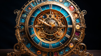 Fototapeta na wymiar Mandala of Time: Incorporating Hourglasses, Clocks, and Timeless Symbols 