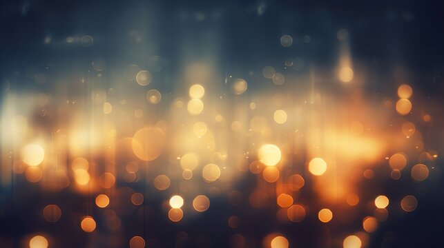 background with golden bokeh, falling golden sparks, dust glitter, blur effect