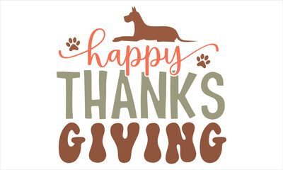 Thanksgiving DOG SVG Design Template