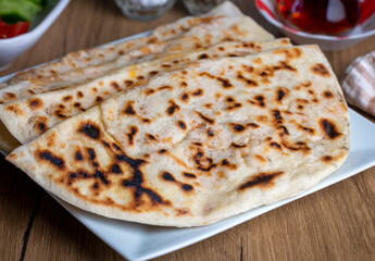 Turkish D Borek - D Börek - Traditional delicious handmade Turkish pastry (Turkish name; d borek)