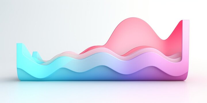 Glassmorphism Infographics Concept waves, gr&aacute;fico de crecimiento tipo aesthetic minimalista
