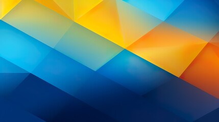 Abstract color papers geometry flat lay composition background with blue and yellow tones