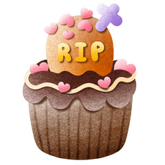 Halloween cupcake with icing 