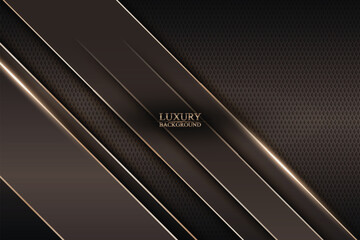 Luxury stripes ovelapping layer with golden stripes background.