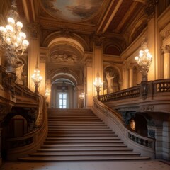 Treppenhaus in der Oper, Generative AI