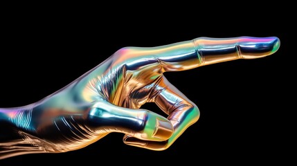 Artistic creative Holographic spectrum hand wave background