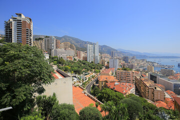 View of the architecture of the city of Monaco