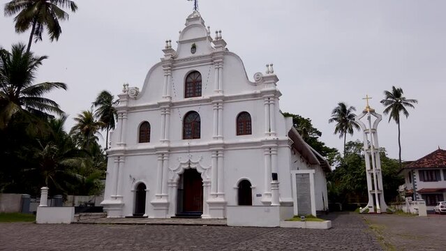 An Ancient Edifice named 'Our Lady of Life' Church built by the Portuguese in the 16th century in Cochin city, India.