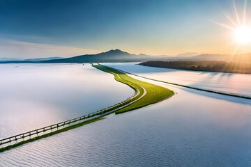 sunrise over the river