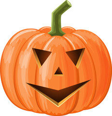 Halloween pumpkin . Jack-o'-lantern . PNG .