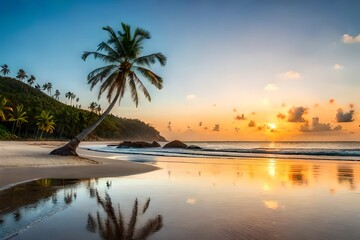 sunset on the beach