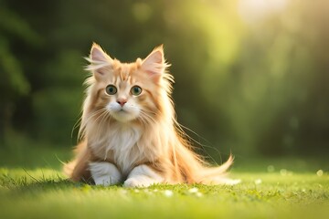 cat in the grass