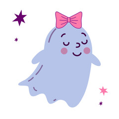 halloween ghost spirit vector illustration3