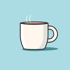 Plain and simple coffee mug flat design