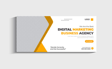 Digital marketing agency social media cover and web banner template