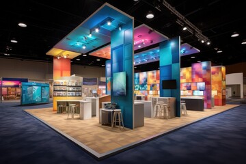 Create exhibit booth stand space.