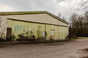 Fototapeta premium Old USA nuclear weapon station in Germany. Waldheide, Heilbronn.