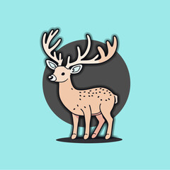 deer with a black moon