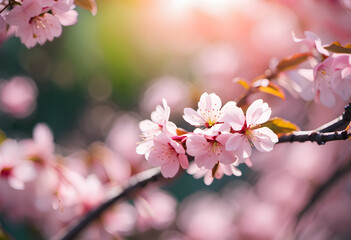 Cherry blossoms in spring, generative ai. 