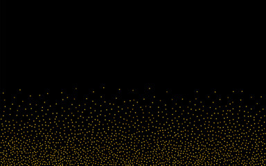 Shiny Sparkle Falling Vector Black Background.
