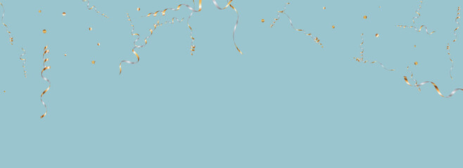 Foil Spiral Isolated Vector Panoramic Blue