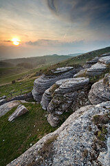 Malga Pidocchio rock formations. Erbezzo, Lessinia, Veneto, Italy.