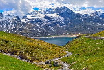 Der Berninapass in Graubünden, Schweiz
