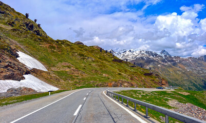 Naklejka premium Der Berninapass in Graubünden, Schweiz