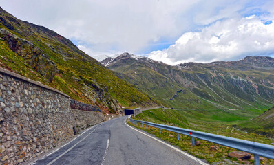 Passstrasse zum Forcola di Livigno Schweiz-Italien 
