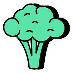 Trendy vector design of broccoli