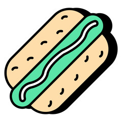 Modern design icon of hotdog burger