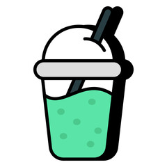 An editable design icon of takeaway drink 