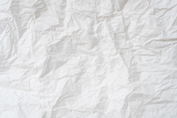 Wrinkled or crumpled white stencil paper or tissue after use in toilet or restroom with large copy...