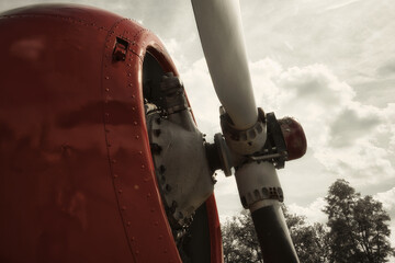 Propeller - Flugzeug - jet engine of airplane - Army - Military - Armed - Historic - War - Conflict...