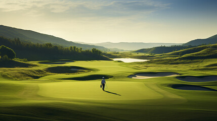 Experience of Golf Amidst the Vast Expanse of Nature and Beautifully Lit Landscape