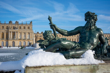 Winter in the Versailles Chateau Park