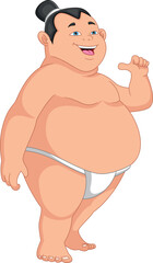 cute sumo wrestler cartoon