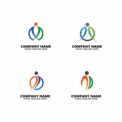 health people logo vector icon