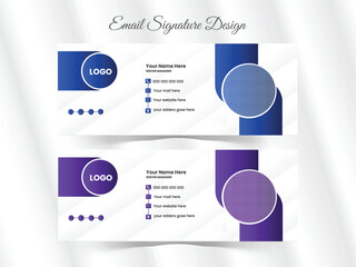 Creative business email signature template. email signature with an author photo place modern and minimal layout.