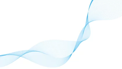Foto op Plexiglas Abstract wave element for design. Digital frequency track equalizer. Stylized line art background. Vector illustration. © VectorStockStuff