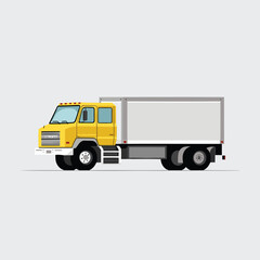 Vector illustration of A large trucks on a light gray background