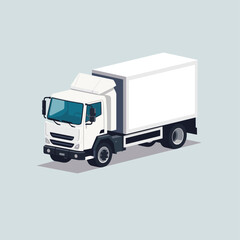 Vector illustration of A large trucks on a light gray background