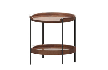 round wooden table stack two isolated on transparent background
