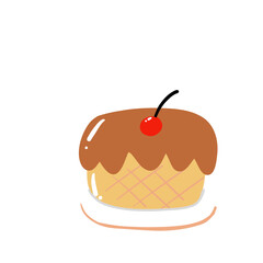 chocolate cake with cherry